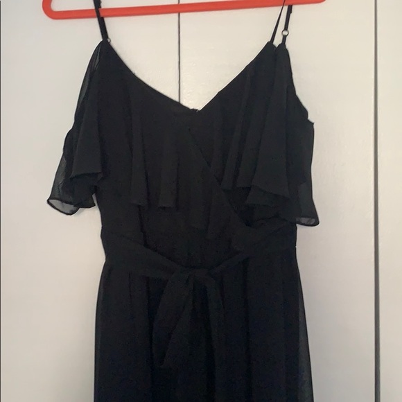 black and smart maxi dress